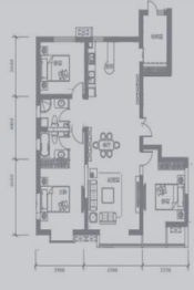 元福绿都4室2厅1厨2卫建面179.04㎡