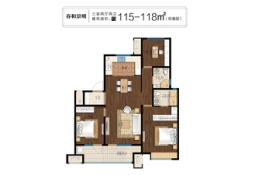 海尔产城创熙园3室2厅1厨2卫建面115.00㎡