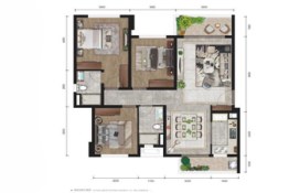 保利熙园3室2厅1厨2卫建面110.00㎡