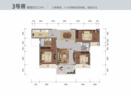 GCC高弘·世纪中心3室2厅1厨2卫建面113.00㎡