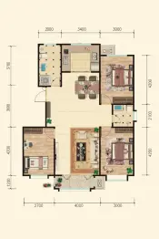 秀水名居3室2厅1厨2卫建面121.06㎡