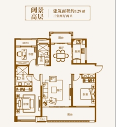 华源翠湖湾3室2厅1厨2卫建面129.00㎡