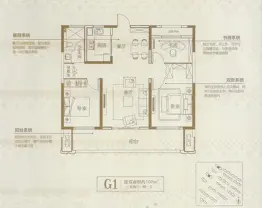 华源翠湖湾3室2厅1厨1卫建面105.0㎡