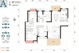 长房·云西府4室2厅1厨2卫建面139.00㎡