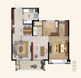 拓基鼎元府邸3室2厅1厨1卫建面106.00㎡