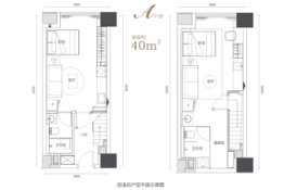 华润琨瑜府2室2厅1厨2卫建面40.00㎡