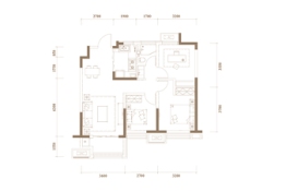 雅居乐御宾府雅玥3室2厅1厨1卫建面95.00㎡