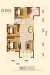清韵轩114.5㎡户型