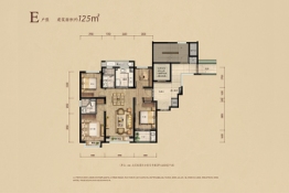 万科·十里观邸4室2厅1厨2卫建面125.00㎡