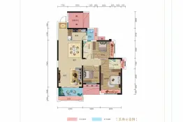 天酬·九里晴川3室2厅1厨2卫建面118.36㎡