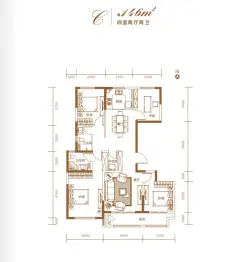 阳光·温莎郡4室2厅1厨2卫建面146.00㎡