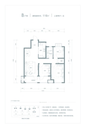 融创·时代公馆3室2厅1厨1卫建面110.00㎡