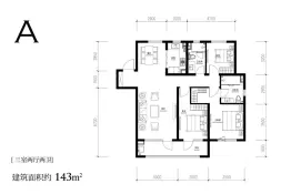 海博壹江阅3室2厅1厨2卫建面143.00㎡