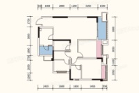 B1户型建面约105.55平