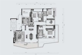 珠江颐德公馆4室2厅1厨4卫建面277.00㎡