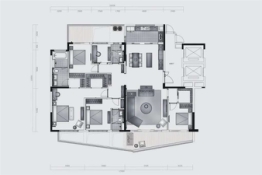 珠江颐德公馆5室2厅1厨3卫建面238.00㎡