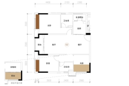 中海云麓公馆3室2厅1厨2卫建面103.00㎡