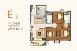 奥山星城3室2厅1厨2卫建面121.85㎡