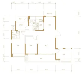 恒生玫瑰庄园3室2厅1厨2卫建面133.00㎡