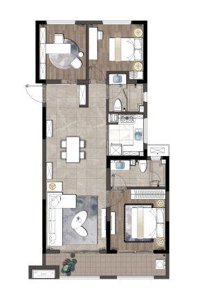 高铁城商住楼户型图