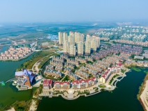 天津华侨城纯水岸·锦里项目全景航拍