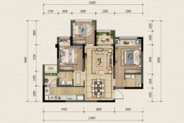 蓝光·申佳·雍锦澜庭3室2厅1厨2卫建面88.27㎡