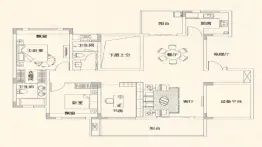 德杰·岭秀山3室2厅1厨2卫建面140.00㎡