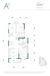 富力湾3室2厅1厨2卫建面122.00㎡