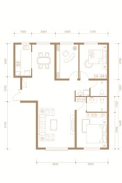 都市庭苑3室2厅1厨2卫建面129.94㎡