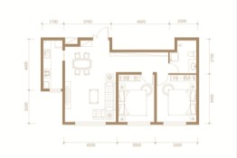 都市庭苑2室2厅1厨1卫建面90.73㎡