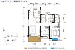 保利海德公园3室2厅1厨2卫建面109.00㎡