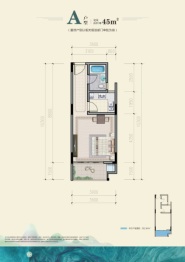 彰泰阳朔十里春风1室1厅1厨1卫建面45.00㎡