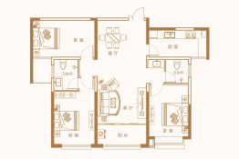  Beida Jincheng Room 3, Hall 2, Kitchen 2, Sanitary Building Area 119.14m2