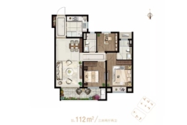 佳源国际天域3室2厅1厨2卫建面112.00㎡