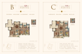 中梁旭辉国宾府4室2厅1厨2卫建面119.00㎡