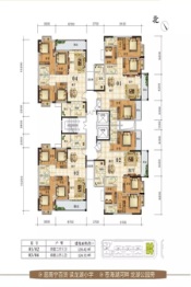 龙湖·东岸豪庭4室2厅1厨2卫建面126.72㎡