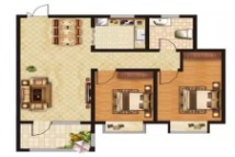 绿阳锦绣城2室2厅1卫86.5-87.49㎡户型