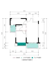 融创国际度假区1室2厅1厨1卫建面62.00㎡