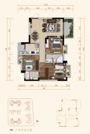 蜀镇3室2厅1厨2卫建面108.29㎡