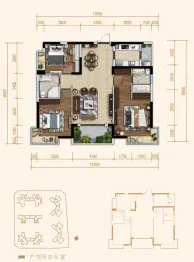 蜀镇3室2厅1厨2卫建面120.73㎡