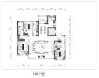 天山国府壹號188平三室户型