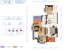 南璟滨江书苑3室2厅1厨2卫建面108.00㎡