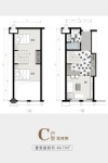 C户型建筑面积约49.17平米