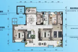 碧桂园·华新时代4室2厅1厨2卫建面136.58㎡