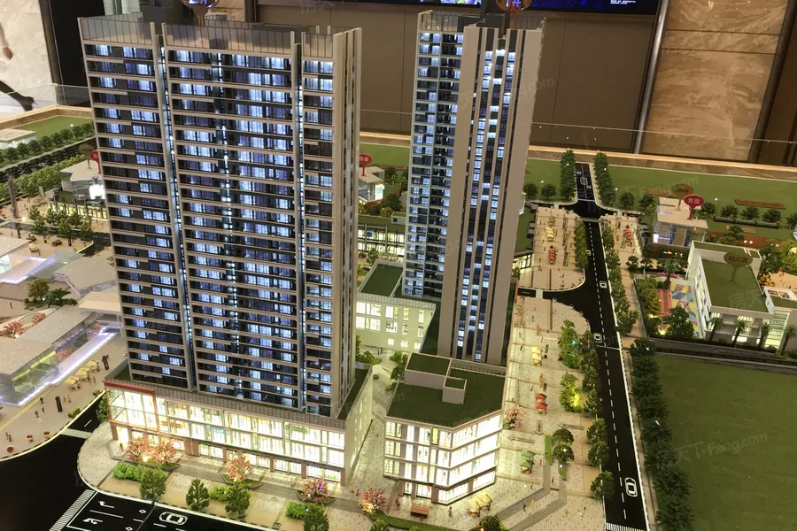 公寓沙盘模型拖动图片可以查看其它楼栋信息