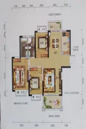 精通豪庭3室2厅1厨2卫建面117.40㎡