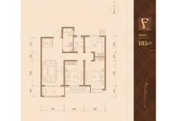 荣仕华庭3室2厅1厨1卫建面105.00㎡