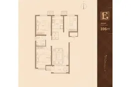 荣仕华庭3室2厅1厨1卫建面106.0㎡