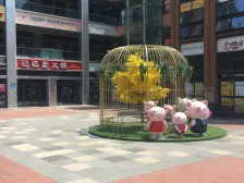 曦圆创景,精装联排3+2的户型,业主住家装修