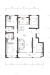 恒信崇文湖4室2厅1厨2卫建面137.00㎡